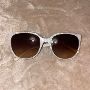 Tory Burch Cream round gradient sunglasses